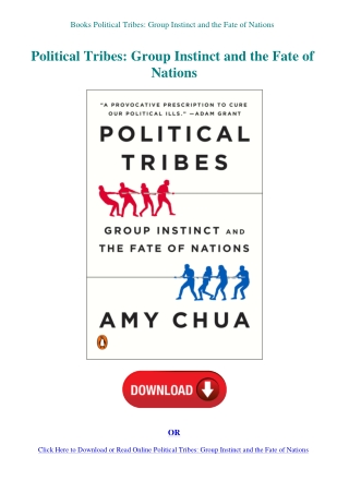 Books Political Tribes Group Instinct and the Fate of Nations