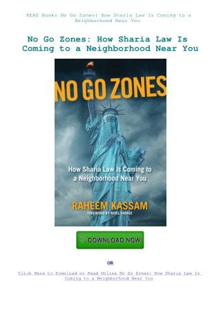 READ Books No Go Zones How Sharia Law Is Coming to a Neighborhood Near You
