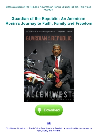 Books Guardian of the Republic An American Ronin's Journey to Faith  Family and Freedom