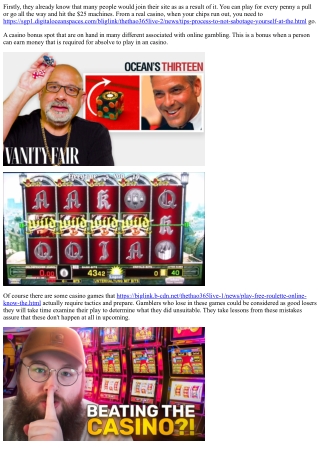 Stay Sane At The Casino