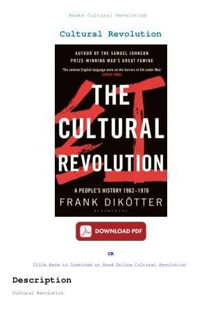Books Cultural Revolution