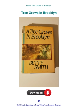 Books Tree Grows in Brooklyn