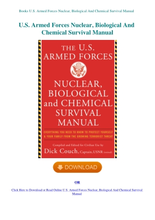 Books U.S. Armed Forces Nuclear  Biological And Chemical Survival Manual