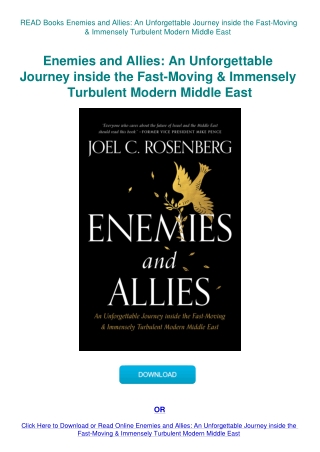 READ Books Enemies and Allies An Unforgettable Journey inside the Fast-Moving & Immensely Turbulent