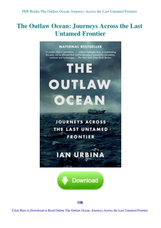 PDF Books The Outlaw Ocean Journeys Across the Last Untamed Frontier