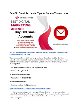 Buy Old Gmail Accounts_ Tips for Secure Transactions