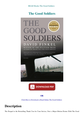 READ Books The Good Soldiers