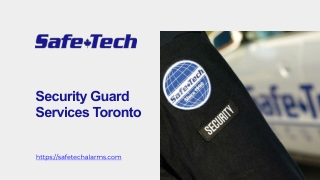 Security Guard Services Toronto - safetechalarms.com