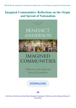READ Books Imagined Communities Reflections on the Origin and Spread of Nationalism