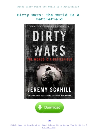 Books Dirty Wars The World Is A Battlefield