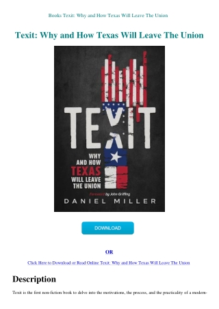 Books Texit Why and How Texas Will Leave The Union