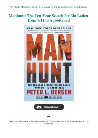 PDF Books Manhunt The Ten-Year Search for Bin Laden from 911 to Abbottabad