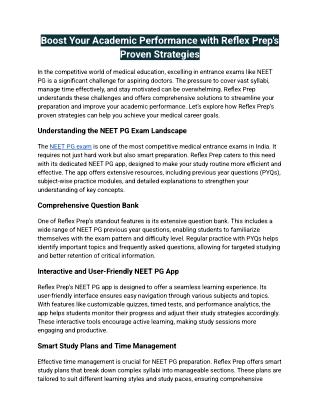 Boost Your Academic Performance with Reflex Prep's Proven Strategies