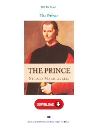 PDF The Prince