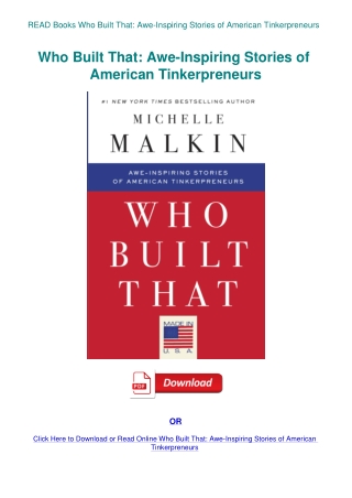 READ Books Who Built That Awe-Inspiring Stories of American Tinkerpreneurs