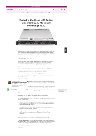 Exploring the Cisco UCS Series: Cisco UCS C240 M3 vs Dell PowerEdge R620