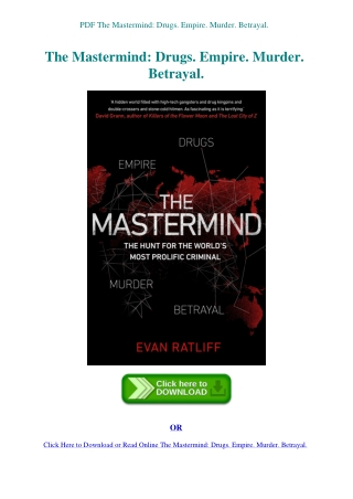PDF The Mastermind Drugs. Empire. Murder. Betrayal.