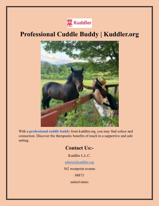 Professional Cuddle Buddy Kuddler.org