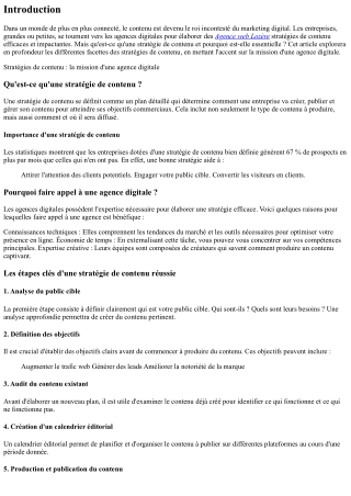 Stratégies de contenu : la mission d'une agence digitale