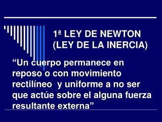 1a ley newton