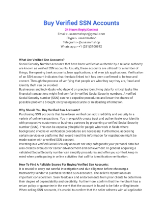 Verifying Social Security Numbers