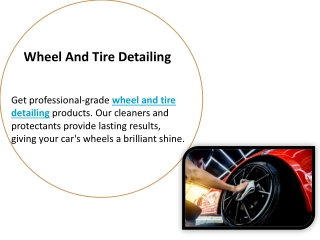Wheel And Tire Detailing