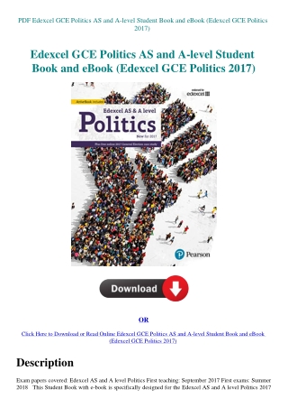 PDF Edexcel GCE Politics AS and A-level Student Book and eBook (Edexcel GCE Politics 2017)