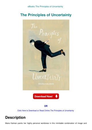 eBooks The Principles of Uncertainty