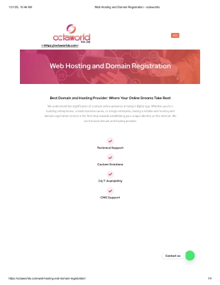 Affordable Web Hosting & Domain Registration | OctaWorlds