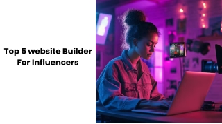 Top 5 website Builder For Influencers