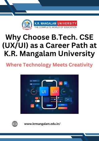 Why Choose B.Tech. CSE (UX/UI) as a Career Path at K.R. Mangalam University