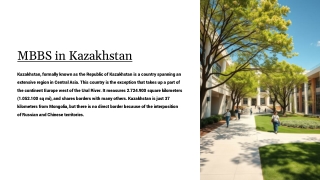 MBBS in Kazakhstan: A Comprehensive Guide for Indian Students