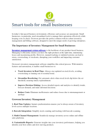 Smart tools for small businesses