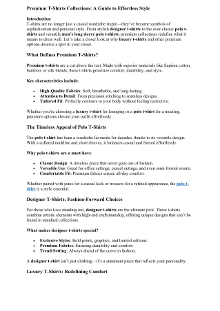 Discover the New Premium Clothes Collection