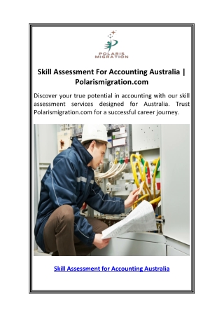 Skill Assessment For Accounting Australia  Polarismigration.com
