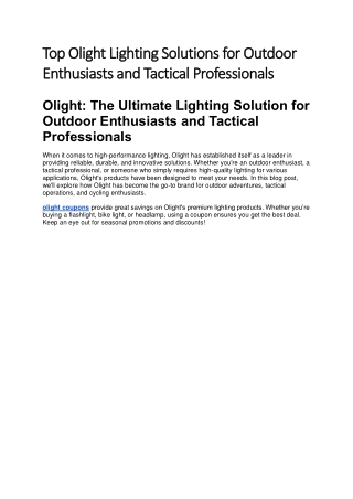 Olight Lighting Solutions Doc-1