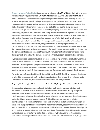 Global Hydrogen Valve Market