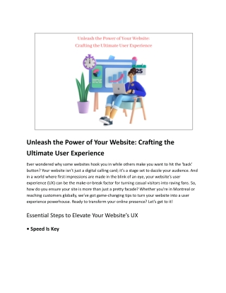 Unleash the Power of Your Website