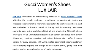 Gucci Women's Shoes - LUX LAIR