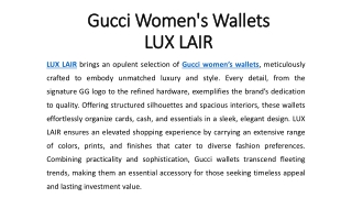 Gucci Women's Wallets - LUX LAIR