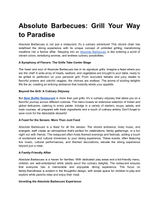 Best Barbecue Buffet