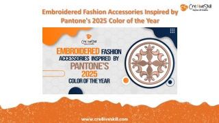 Embroidered Fashion Accessories Inspired by Pantone’s 2025 Color of the Year