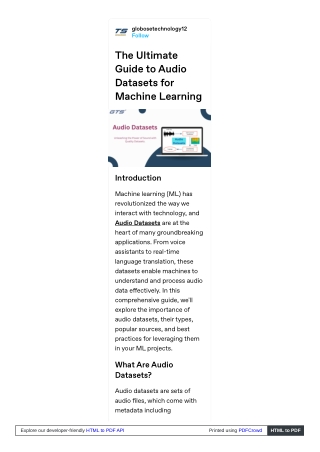 The Ultimate Guide to Audio Datasets for Machine Learning