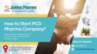 How to Start PCD Pharma Company