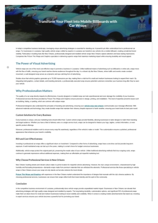 Transform Your Fleet into Mobile Billboards with Car Wraps