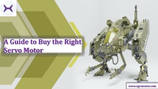 A Guide to Buy the Right Servo Motor