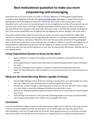 Best motivational quotation to make you more empowering and encouraging.Pdf