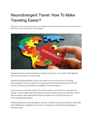 Neurodivergent Travel_ How To Make Traveling Easier_