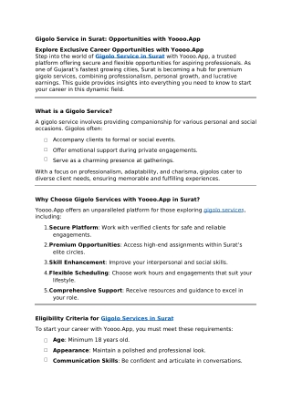 Gigolo Service in Surat