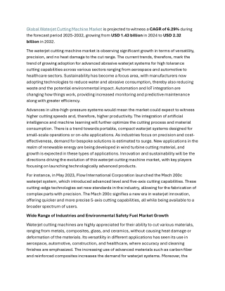 Global Waterjet Cutting Machine Market Size, Share, Growth and Forecast 2032